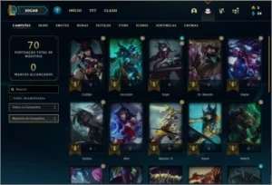 Conta ouro 4 barata com 9 skins e 28 champs - League of Legends LOL
