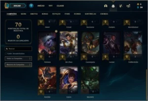 Conta ouro 4 barata com 9 skins e 28 champs - League of Legends LOL