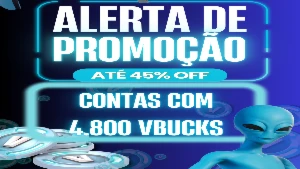 [PROMOÇÃO 4.800 V-BUCKS] Contas com V-Bucks Fortnite 45% OFF