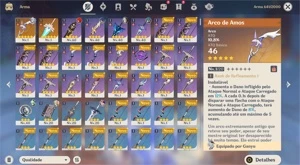 AR35 - Ganyu + Amos + Diluc + Orgulho Cel. + 30 tiros - Genshin Impact