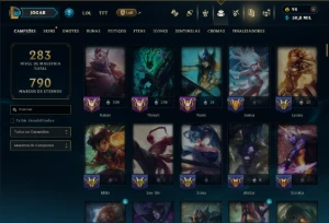 Diamante 4 com 140 Champs e 186 Skins +6 Prestigios - League of Legends LOL