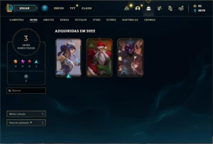 Conta prata 1 com 22 Champs e 3 Skins + 4 Espolios - League of Legends LOL