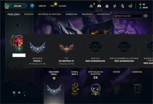 Conta prata 1 com 22 Champs e 3 Skins + 4 Espolios - League of Legends LOL