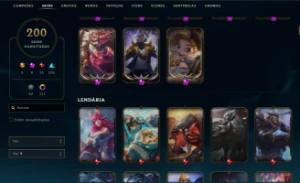 Conta League Of Legends, Platina, Lvl 370, Com 200 Skins LOL