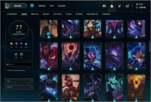 Conta Platina 2 Com Warwick Selvagem e Twitch Medieval Raras - League of Legends LOL