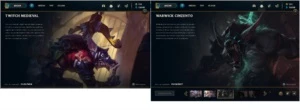 Conta Platina 2 Com Warwick Selvagem e Twitch Medieval Raras - League of Legends LOL