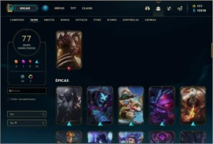 Conta Platina 2 Com Warwick Selvagem e Twitch Medieval Raras - League of Legends LOL