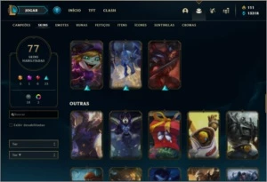 Conta Platina 2 Com Warwick Selvagem e Twitch Medieval Raras - League of Legends LOL