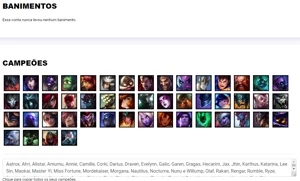 Conta unranked com 49 Champs e 25 Skins + 2 Prestigios - League of Legends LOL