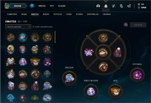 Conta unranked com 49 Champs e 25 Skins + 2 Prestigios - League of Legends LOL