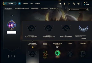 Conta unranked com 49 Champs e 25 Skins + 2 Prestigios - League of Legends LOL