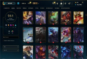 Prata 2 com TODOS os champs e 261 Skins ( MAIN ADC ) - League of Legends LOL