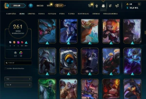 Prata 2 com TODOS os champs e 261 Skins ( MAIN ADC ) - League of Legends LOL