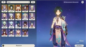 Conta genshin impact Xiao + Mona + Klee + Kequing