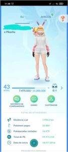 Conta level 43 MEW shiny - Pokémon