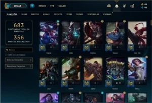 Conta Platina 4 com TODOS os champs e 312 Skins +2 Prestigio - League of Legends LOL