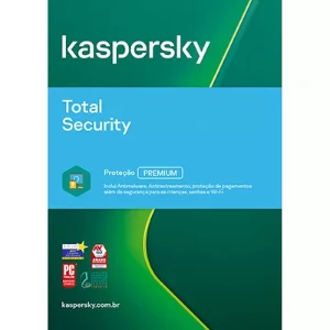Kaspersky Antivírus Total Security 5 dispositivos 1 ano PC - Softwares e Licenças