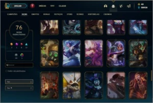 Conta full champs e 76 skins - League of Legends LOL