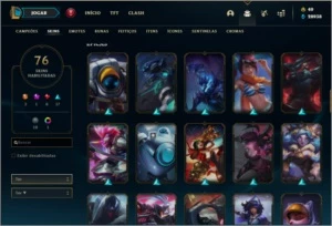 Conta full champs e 76 skins - League of Legends LOL