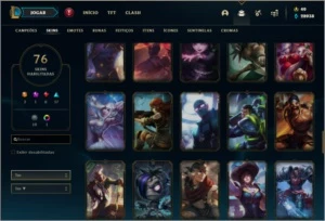 Conta full champs e 76 skins - League of Legends LOL