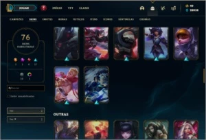 Conta full champs e 76 skins - League of Legends LOL