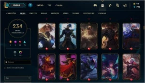 Conta com 234 skins - League of Legends LOL