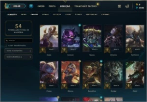 Conta League Of Legends Gold Ótimas skins LOL