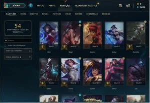 Conta League Of Legends Gold Ótimas skins LOL