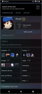 Steam 5 anos level 33 com jogos