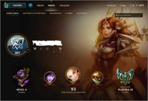 Conta League of Legends PLATINA V nesta season LOL