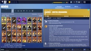Conta Fortnite TOP + Salve o mundo lvl 52