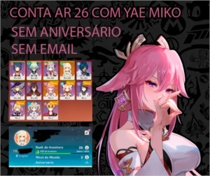 CONTA GENSHIN IMPACT AR 26 COM A YAE MIKO E OUTROS T4