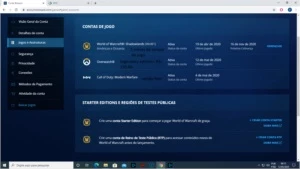 Conta blizzard