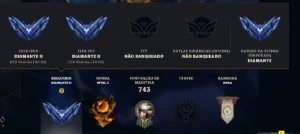 CONTA LOL DIAMANTE 2 (EX GRÃO MESTRE) - League of Legends