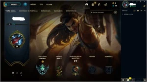 CONTA PLATINA 1 29 CHAMPS 2 SKINS MMR BOM - League of Legends LOL