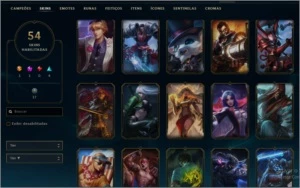 BRONZE I + 56 CHAMPS/54 SKINS PRA VENDER LOGO!!! - League of Legends LOL