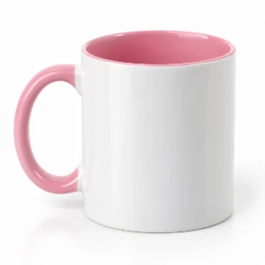 Caneca de Cerâmica com Interior e Alça Coloridos - Artesanato e Personalizados