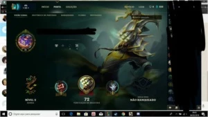 Lol lv 33 10 skins ouro V S7 - League of Legends