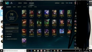 Lol lv 33 10 skins ouro V S7 - League of Legends