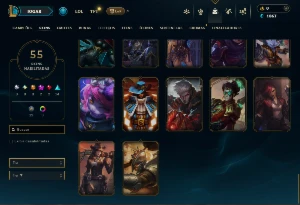 Conta Unranked com 100 e 55 Skins ( MID / ADC / SUP ) - League of Legends LOL