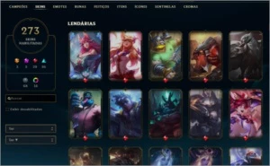 Conta Plat4 273 skins - League of Legends LOL