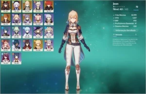 conta ar 47 hutao, childe, qiqi, jean, diluc e keqing - Genshin Impact