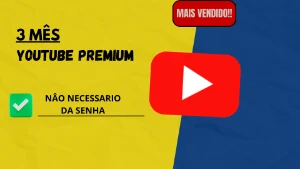 Youtube Premium 3 mes (Não necessario da senha)