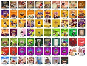 Pack De Artes Editáveis Açai (Açaiteria E Sorveteria) - Serviços Digitais