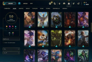 Conta ouro 2 com 82 Champs e 50 Skins - League of Legends LOL