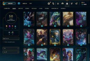 Conta ouro 2 com 82 Champs e 50 Skins - League of Legends LOL
