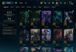 Conta ouro 2 com 82 Champs e 50 Skins - League of Legends LOL