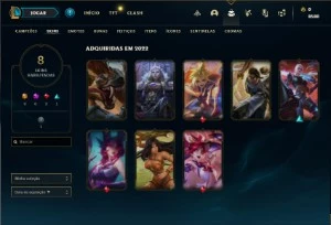 Conta platina 1 com 33 Champs e 8 Skins - League of Legends LOL