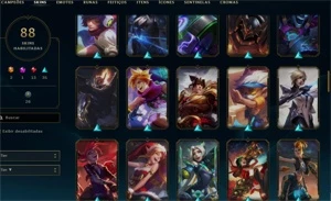 CONTA LOL - QUASE NVL 150 - 1K GASTO - League of Legends