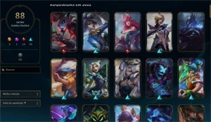 CONTA LOL - QUASE NVL 150 - 1K GASTO - League of Legends